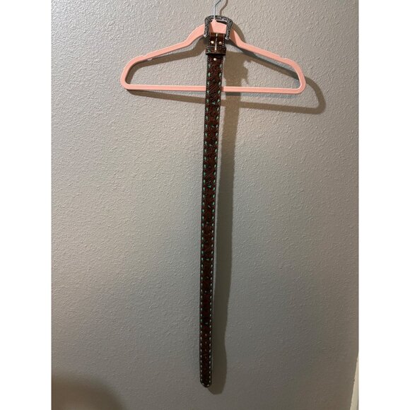 Nocona Turquoise and Brown Women\'s Belt - Size M - NWOT main image 6